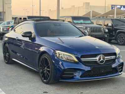 2019 Mercedes-Benz C 43 AMG 3.0-liter V6 twin-turbocharged Engine Blue Tan Sedan GCC