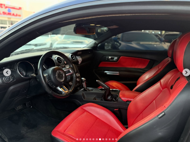 2018 Ford Mustang EcoBoost 2.3L EcoBoost Turbo I-4 Petrol Engine Bue Red Coupe