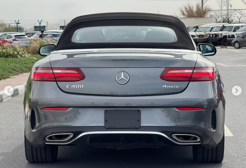 2018 Mercedes-Benz E400 Cabriolet 3.0-liter twin-turbocharged V6 Petrol Engine Grey Red