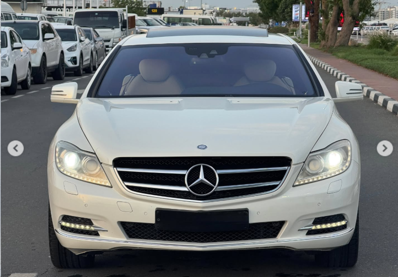 2012 Mercedes-Benz CL550 4MATIC 4.6 Litres Twin-Turbocharged V8 Engine White Beige Coupe