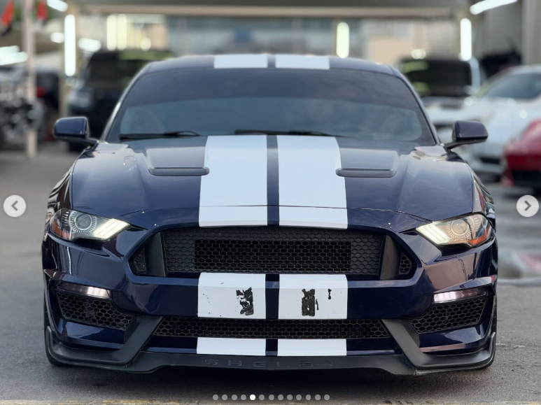 2018 Ford Mustang EcoBoost 2.3L EcoBoost Turbo I-4 Petrol Engine Bue Red Coupe