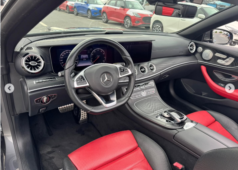 2018 Mercedes-Benz E400 Cabriolet 3.0-liter twin-turbocharged V6 Petrol Engine Grey Red