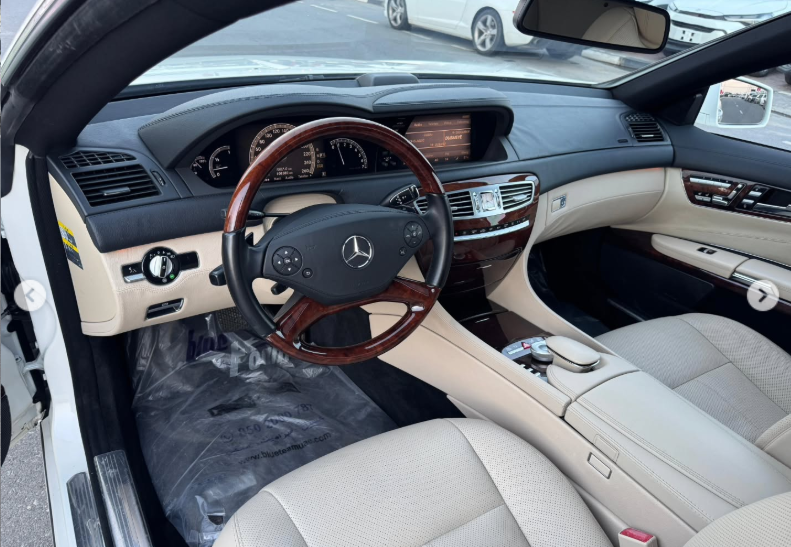 2012 Mercedes-Benz CL550 4MATIC 4.6 Litres Twin-Turbocharged V8 Engine White Beige Coupe