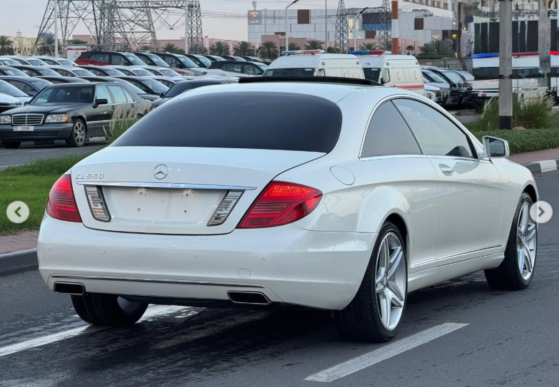 2012 Mercedes-Benz CL550 4MATIC 4.6 Litres Twin-Turbocharged V8 Engine White Beige Coupe