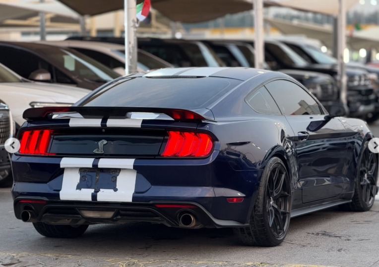2018 Ford Mustang EcoBoost 2.3L EcoBoost Turbo I-4 Petrol Engine Bue Red Coupe