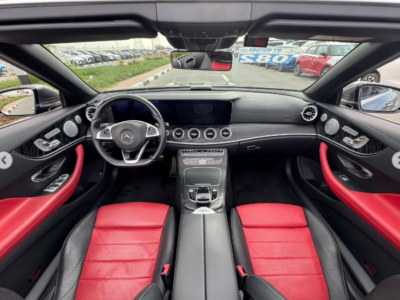 2018 Mercedes-Benz E400 Cabriolet 3.0-liter twin-turbocharged V6 Petrol Engine Grey Red