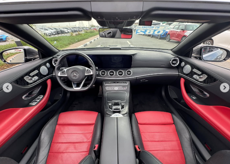 2018 Mercedes-Benz E400 Cabriolet 3.0-liter twin-turbocharged V6 Petrol Engine Grey Red
