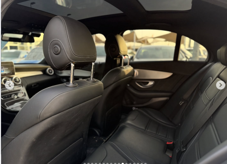 2017 Mercedes-AMG C63S 4.0 Liter V8 twin-turbocharged Engine White Black Sedan