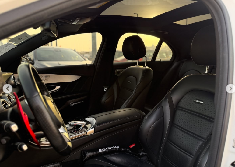 2017 Mercedes-AMG C63S 4.0 Liter V8 twin-turbocharged Engine White Black Sedan