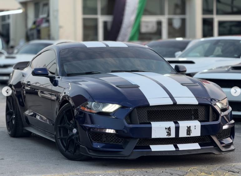 2018 Ford Mustang EcoBoost 2.3L EcoBoost Turbo I-4 Petrol Engine Bue Red Coupe