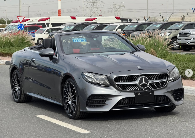 2018 Mercedes-Benz E400 Cabriolet 3.0-liter twin-turbocharged V6 Petrol Engine Grey Red