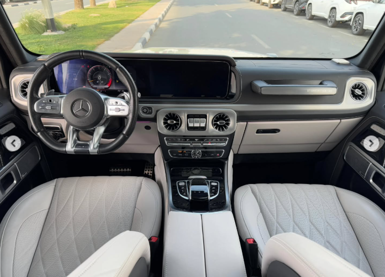 2021 Mercedes-Benz G63 AMG 4.0-liter V8 biturbo Petrol Engine White Beige SUV Helios Interior