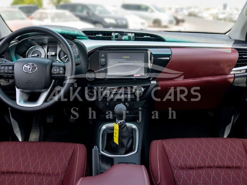 2023 Toyota Hilux Double Cab 2.7 Liters 4 Cylinders Petrol Engine White Red Pickup Truck Manual