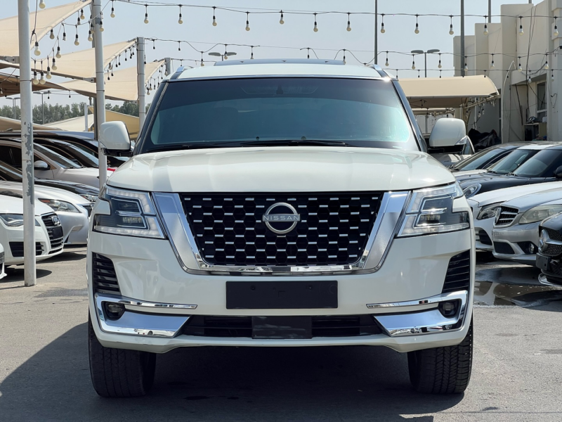 2017 Nissan Patrol LE Titanium 5.6 Liters Cylinder Petrol Engine White Tan SUV Automatic
