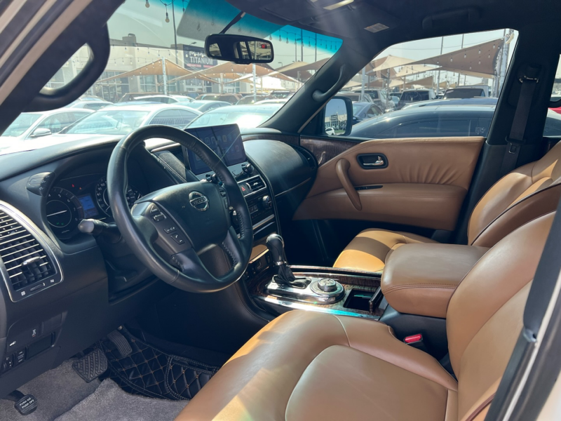 2017 Nissan Patrol LE Titanium 5.6 Liters Cylinder Petrol Engine White Tan SUV Automatic