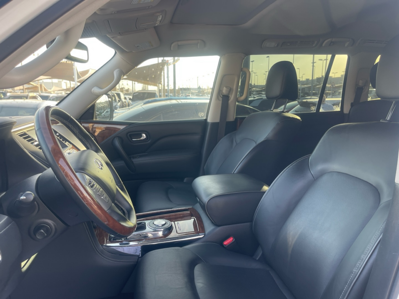 2019 Infiniti QX80 5.6 Liters naturally aspirated V8 Petrol Engine White Black SUV Automatic.