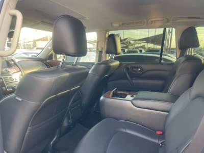 2019 Infiniti QX80 5.6 Liters naturally aspirated V8 Petrol Engine White Black SUV Automatic.