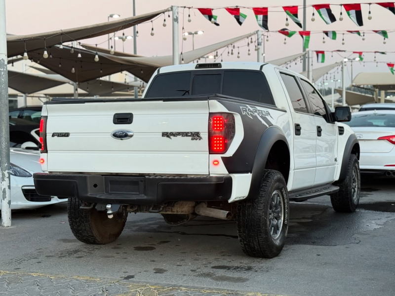 2011 Ford F-150 SVT Raptor 6.2 Liters V8 Petrol Engine White Black Pickup Truck Automatic