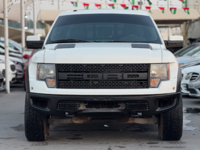 2011 Ford F-150 SVT Raptor 6.2 Liters V8 Petrol Engine White Black Pickup Truck Automatic