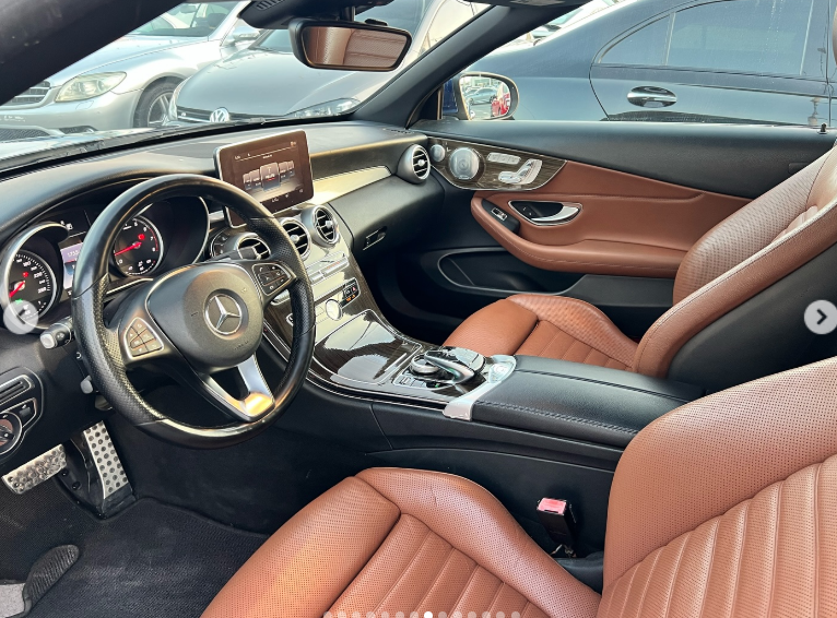 2018 Mercedes-Benz C300 2.0L turbocharged inline-4 Petrol Engine Brown Convertible
