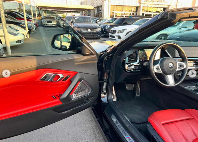 2019 BMW Z4 sDrive20i 2.0-liter turbocharged 4-cylinder Petrol Engine Blue Red Convertible