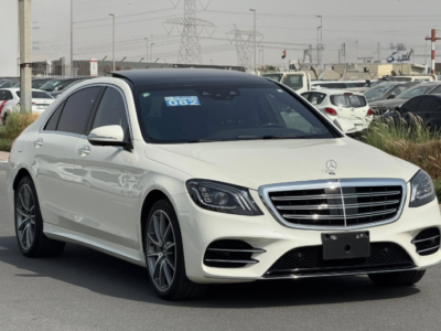 2019 Mercedes-Benz S 560 AMG Line 4.0 Litres V8 Petrol Engine White Black Sedan
