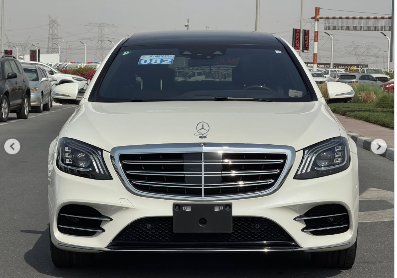 2019 Mercedes-Benz S 560 AMG Line 4.0 Litres V8 Petrol Engine White Black Sedan