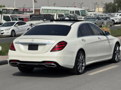 2019 Mercedes-Benz S 560 AMG Line 4.0 Litres V8 Petrol Engine White Black Sedan