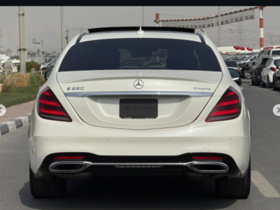 2019 Mercedes-Benz S 560 AMG Line 4.0 Litres V8 Petrol Engine White Black Sedan