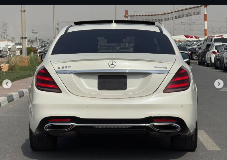 2019 Mercedes-Benz S 560 AMG Line 4.0 Litres V8 Petrol Engine White Black Sedan