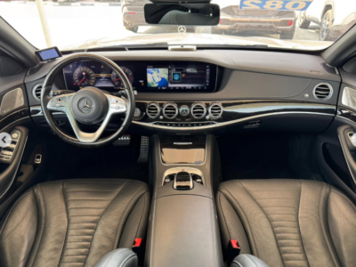 2019 Mercedes-Benz S 560 AMG Line 4.0 Litres V8 Petrol Engine White Black Sedan