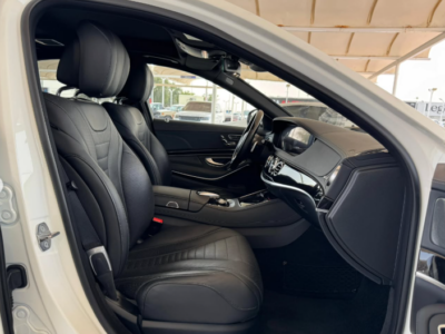 2019 Mercedes-Benz S 560 AMG Line 4.0 Litres V8 Petrol Engine White Black Sedan