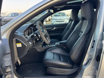 2014 Mercedes-Benz C63 AMG Edition 507 6.2 Liters Naturally Aspirated V8 Engine Silver Black Sedan