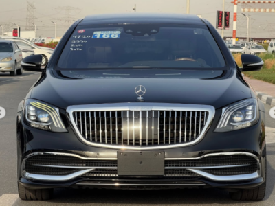 2014 Mercedes-Benz S 550 4.7 Liters V8 Twin-Turbocharged Petrol Engine Black Luxury Sedan RWD