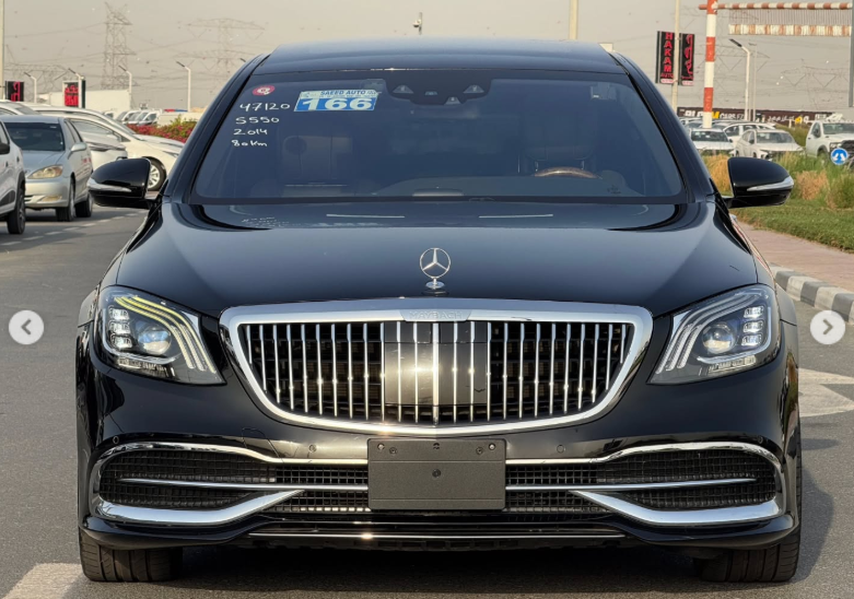 2014 Mercedes-Benz S 550 4.7 Liters V8 Twin-Turbocharged Petrol Engine Black Luxury Sedan RWD