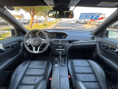 2014 Mercedes-Benz C63 AMG Edition 507 6.2 Liters Naturally Aspirated V8 Engine Silver Black Sedan