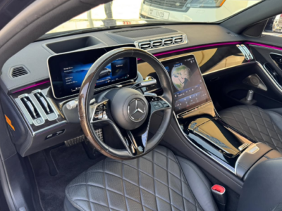 2021 Mercedes-Benz S 500 LWB 3.0L Inline-6 Turbocharged with EQ Boost Black Luxury Sedan