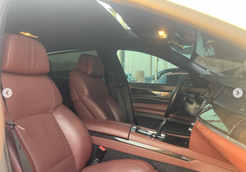 2012 BMW 750Li 4.4 Litres Twin-Turbo V8 Petrol Engine White Brown Luxury Sedan RWD GCC