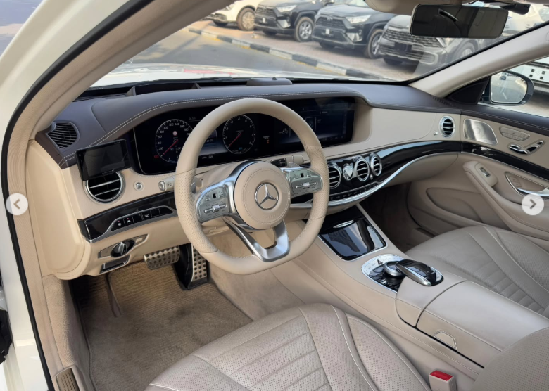 2020 Mercedes-Benz S 450 3.0 Litres Inline-6 with EQ Boost Engine White Beige Sedan Automatic