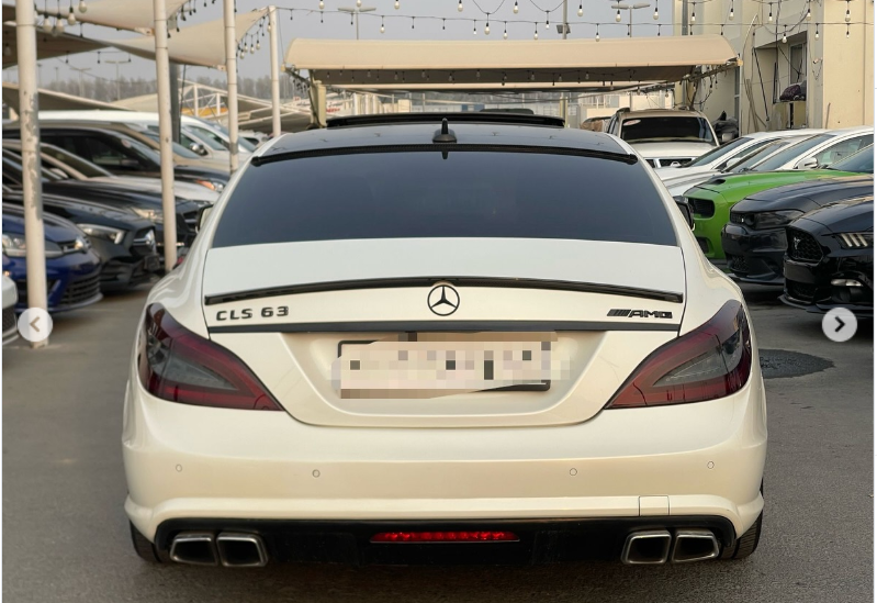2012 Mercedes-Benz CLS63 AMG 5.5-liter twin-turbo V8 Petrol Engine White Beige Sedan RWD