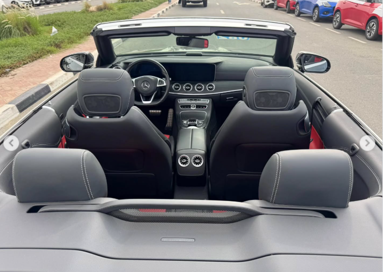 2018 Mercedes-Benz E400 3.0 Litres V6 Biturbo V6 Twin Turbo Petrol Engine Grey Red Convertible