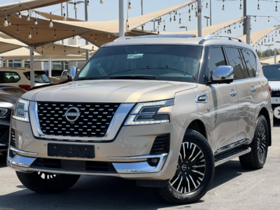 2022 Nissan Patrol Platinum 5.6 Litres V8 Petrol Engine Gold Red Automatic SUV GCC Specs 4WD