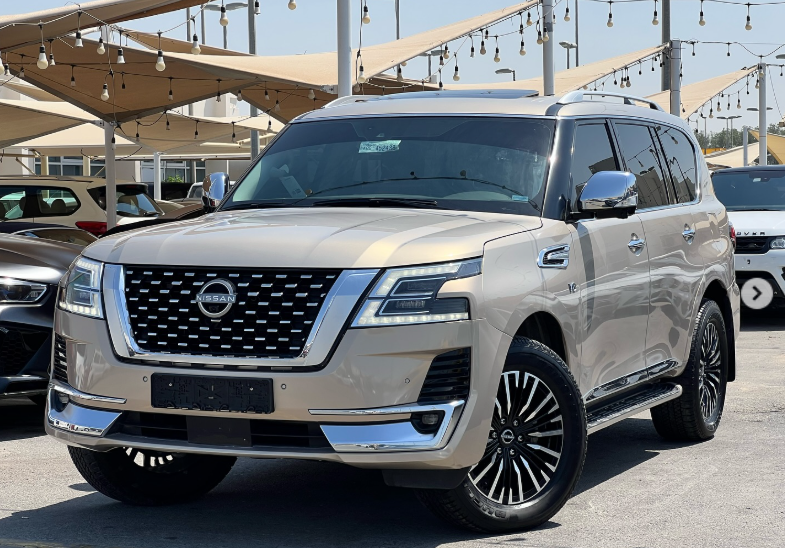 2022 Nissan Patrol Platinum 5.6 Litres V8 Petrol Engine Gold Red Automatic SUV GCC Specs 4WD