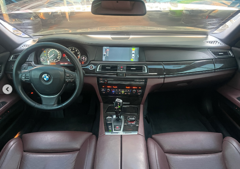 2012 BMW 750Li 4.4 Litres Twin-Turbo V8 Petrol Engine White Brown Luxury Sedan RWD GCC