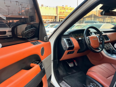 2014 Land Rover Range Rover Sport 5.0 Litres Supercharged V8 petrol Engine White Orange SUV GCC