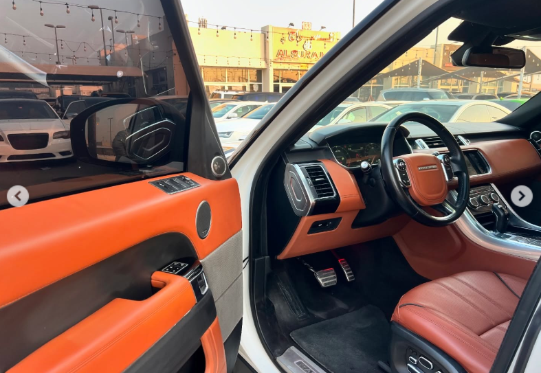 2014 Land Rover Range Rover Sport 5.0 Litres Supercharged V8 petrol Engine White Orange SUV GCC