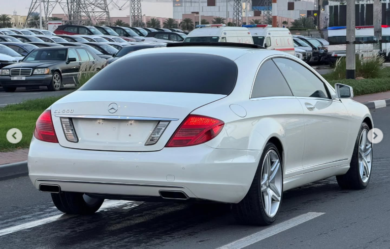 2012 Mercedes-Benz CL 550 4MATIC 4.6-liter bi-turbo V8 Petrol Engine White Beige Coupe