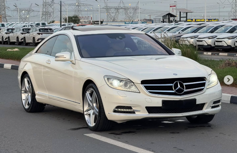 2012 Mercedes-Benz CL 550 4MATIC 4.6-liter bi-turbo V8 Petrol Engine White Beige Coupe