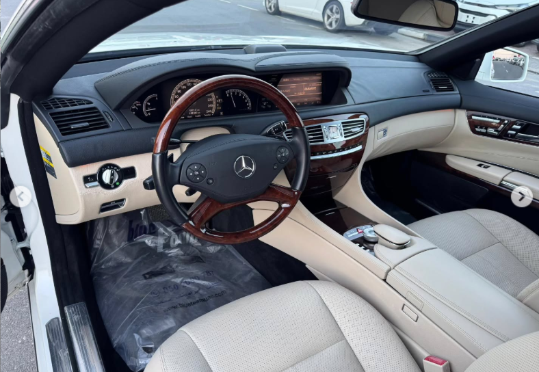 2012 Mercedes-Benz CL 550 4MATIC 4.6-liter bi-turbo V8 Petrol Engine White Beige Coupe
