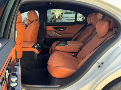 2022 Mercedes-Benz S500 LWB AMG 3.0L inline-6 turbocharged Engine White Orange Sedan AWD
